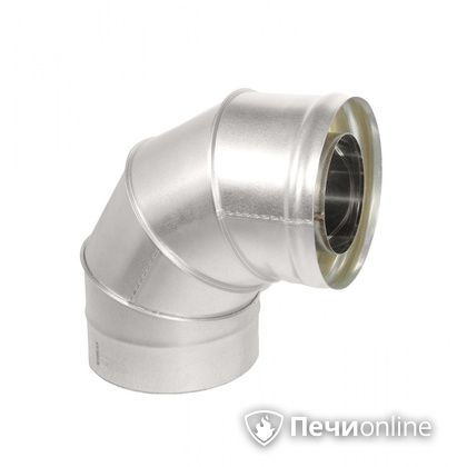 Колено 90° сэндвич Теплов и Сухов Отвод Термо 87* ОТ-Р 430-0.5/оцинковка D150/210 ТиС в Иванове