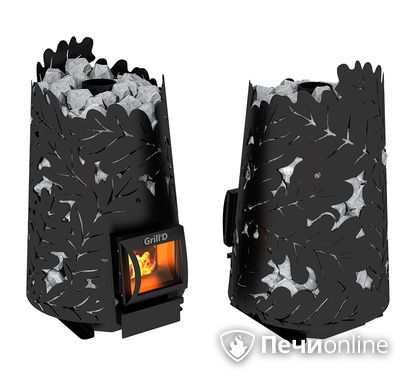 Дровяная печь-каменка GrillD Dubravo 180 short black в Иванове