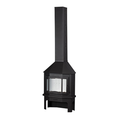 Печь-камин Бавария (Экокамин) Угловой Мюнхен, черный в Иванове