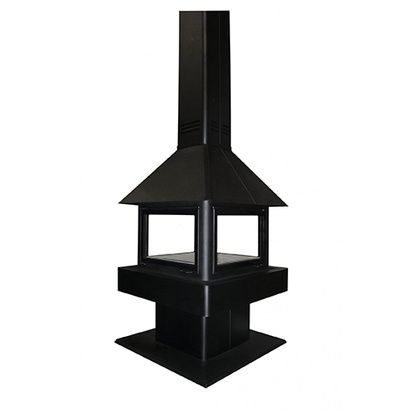 Печь-камин Бавария (Экокамин) Эклипс островной гигант 4D в Иванове