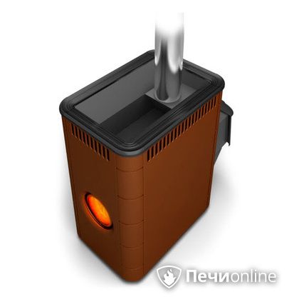 Дровяная банная печь TMF  Аврора Inox ДА Иллюминатор терракота  в Иванове
