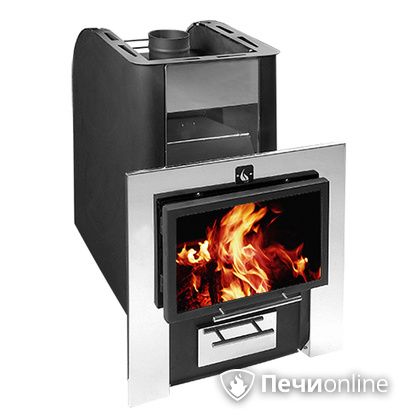 Дровяная банная печь Конвектика Ниагара Сетка 16 Плазма антрацит в Иванове