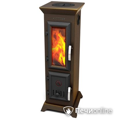 Печь-камин TMF Статика Тетра Мини чугунная дверца черная бронза в Иванове