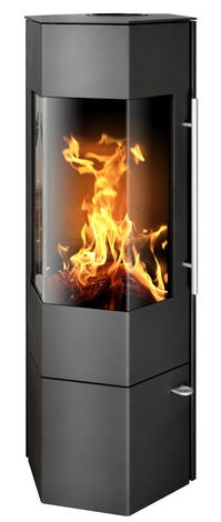 Печь-камин ABX Vegas, черная сталь в Иванове