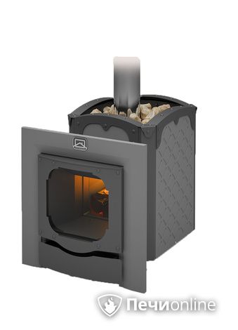 Дровяная банная печь Теплодар Былина-12 Ч Панорама (1.1) в Иванове