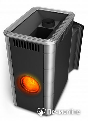 Дровяная банная печь TMF Аврора Inox Витра Иллюминатор антрацит НВ в Иванове