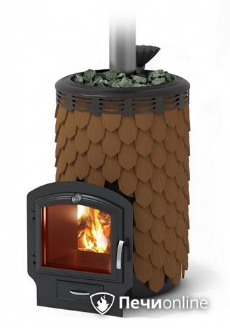 Дровяная банная печь TMF Альфа Панголина Лайт Inox ЧДБСЭ ЗК терракота в Иванове