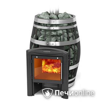 Дровяная банная печь TMF Саяны XXL 2015 Carbon Витра с закрытой каменкой и теплообменником в Иванове