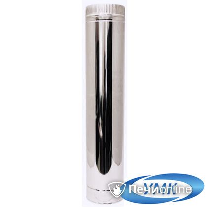 Дымоход УМК Труба D115 L=1.0 м 0.5 мм. нержавейка в Иванове