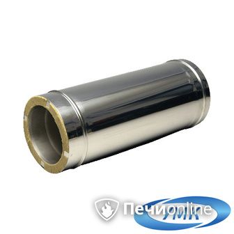 Дымоход УМК Сэндвич-труба 0.5м 140х200 Н+Оц 0.5мм 0.5мм по воде в Иванове