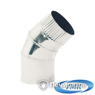 Дымоход УМК Отвод 135° D180 1.0мм нержавейка в Иванове