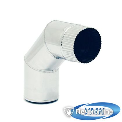 Дымоход УМК Отвод 90° D180 0.5мм нержавейка в Иванове