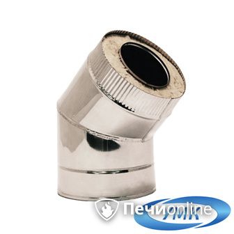 Дымоход УМК Сэндвич-отвод 135°  D150х210 Н+Оц 0.5мм 0.5мм по воде в Иванове