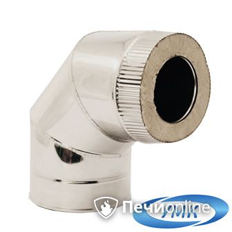 Дымоход УМК Сэндвич-отвод 90° D150х210 Н+Н 1.0мм 0.5мм по воде в Иванове