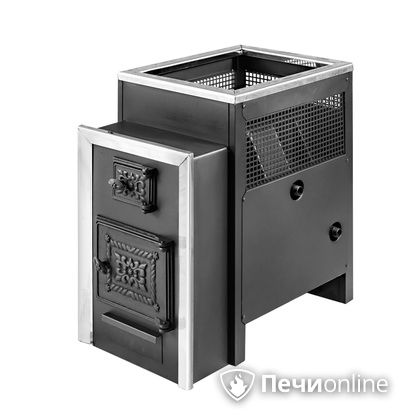 Дровяная банная печь Радуга ПБ-22 с теплообменником 6 мм прочистная дверца усиленная каменка в Иванове