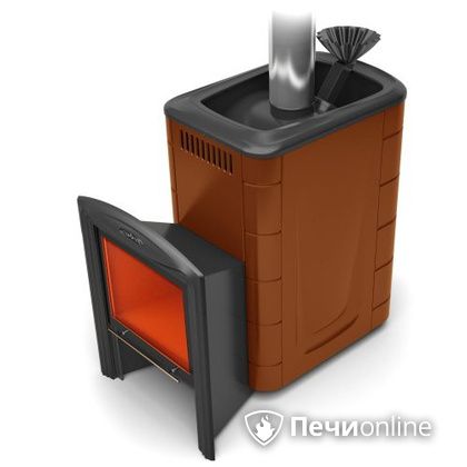 Дровяная банная печь TMF Гейзер 2014 Carbon Витра терракота в Иванове