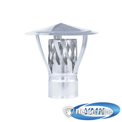 Дымоход УМК Зонт с искрогасителем D130 0.5 мм. нержавейка в Иванове