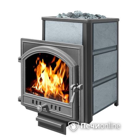 Дровяная банная печь Везувий Легенда 22 (205) в талькохлорите чугун в Иванове