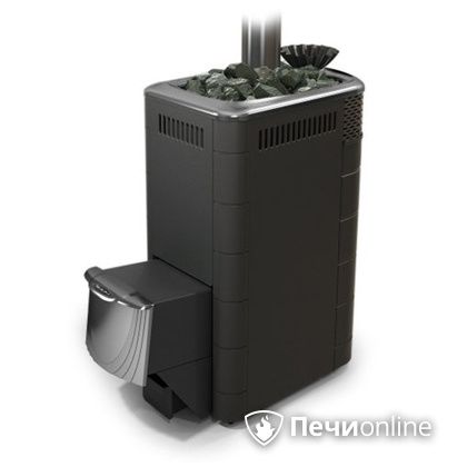 Дровяная банная печь TMF Гейзер XXL 2017 Inox дверь из нержавейки закрытая каменка антрацит в Иванове