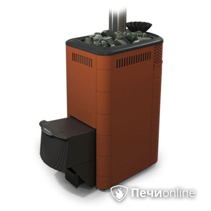 Дровяная банная печь TMF Гейзер XXL 2017 Inox дверь антрацит закрытая каменка терракота в Иванове