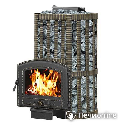 Дровяные печи-каменки Везувий Ураган Ковка 22 (224) с закрытой каменкой чугун в Иванове